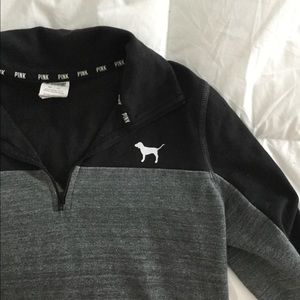 PINK black half zip jacket